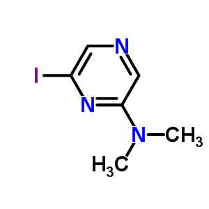 6-碘-N,N-二甲基-2-吡嗪胺结构式_125060-66-4结构式