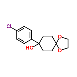 8-(4-氯苯基)-1,4-二噁螺[4.5]-8-癸醇结构式_126991-59-1结构式