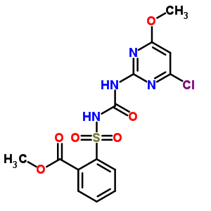 2-(n-(4-氯-6-甲氧基嘧啶-2-氨基甲酰)磺酰基)苯甲酸甲酯结构式_128569-20-0结构式