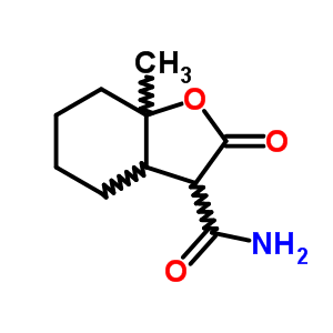 八氢-7a-甲基-2-氧代-3-苯并呋喃羧酰胺结构式_13134-10-6结构式