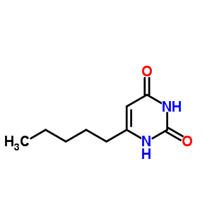 6-戊基-1H-嘧啶-2,4-二酮结构式_13318-61-1结构式