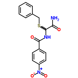 n-[2-氨基-2-氧代-1-[(苯基甲基)硫代]乙基]-4-硝基-苯甲酰胺结构式_13452-20-5结构式