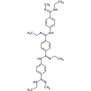 N1,n4-二乙基-n1,n4-双[4-(n-乙基-n-甲基-甲脒基)苯基]苯-1,4-二羧酰胺结构式_13836-45-8结构式