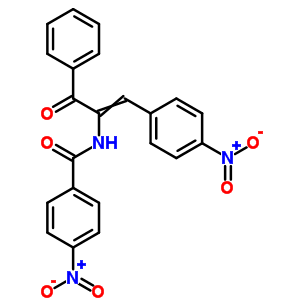 4-硝基-n-[1-(4-硝基苯基)-3-氧代-3-苯基-1-丙烯-2-基]苯甲酰胺结构式_13866-11-0结构式