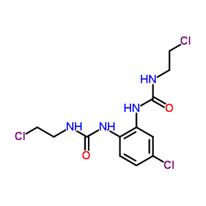 3-[5-氯-2-(2-氯乙基氨基甲酰氨基)苯基]-1-(2-氯乙基)脲结构式_13908-66-2结构式