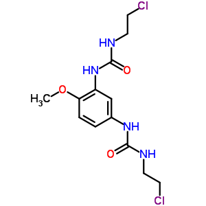 1-(2-氯乙基)-3-[5-(2-氯乙基氨基甲酰氨基)-2-甲氧基-苯基]脲结构式_13908-67-3结构式