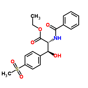 (betaS)-N-苯甲酰基-beta-羟基-4-(甲基磺酰基)-D-苯基丙氨酸乙酯结构式_139164-32-2结构式
