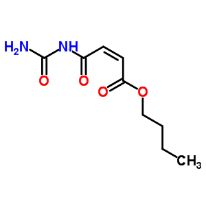 (Z)-4-[ (氨基羰基)氨基]-4-氧代-2-丁酸丁酯结构式_140-98-7结构式