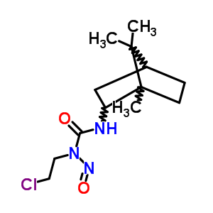 n-(2-氯乙基)-n-亚硝基-n-(1,7,7-三甲基双环[2.2.1]庚-2-基)-脲结构式_14039-09-9结构式