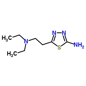 5-(2-二乙基氨基乙基)-[1,3,4]噻二唑-2-胺结构式_14068-40-7结构式