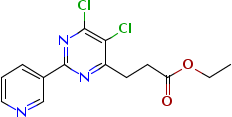 3-(5,6-二氯-2-(吡啶-3-基)嘧啶-4-基)丙酸乙酯结构式_1416372-17-2结构式