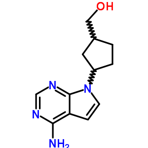 顺式-(9CI)-3-(4-氨基-7H-吡咯并[2,3-d]嘧啶-7-基)-环戊烷甲醇结构式_14168-08-2结构式