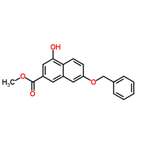 4-羟基-7-(苯基甲氧基)-2-萘羧酸甲酯结构式_141834-80-2结构式
