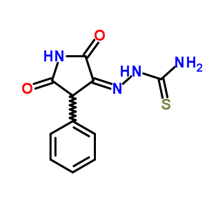 2-(2,5-二氧代-4-苯基-3-吡咯烷)-肼硫代甲酰胺结构式_14231-36-8结构式