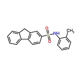 n-(2-甲基苯基)-9H-芴-2-磺酰胺结构式_14348-83-5结构式
