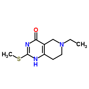 6-乙基-5,6,7,8-四氢-2-(甲基硫代)-吡啶并[4,3-d]嘧啶-4(3h)-酮结构式_1442-26-8结构式