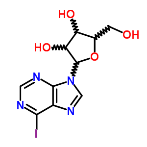 6-碘-9-b-D-呋核亚硝脲-9H-嘌呤结构式_14426-53-0结构式