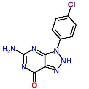 5-氨基-3-(4-氯苯基)-3,6-二氢-7H-1,2,3-噻唑并[4,5-d]嘧啶-7-酮结构式_14443-34-6结构式