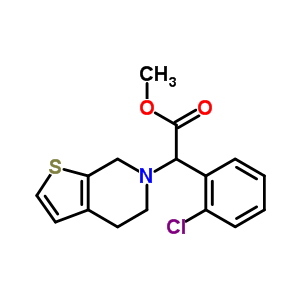 2-(2-氯苯基)-2-(4,5-二氢噻吩并[2,3-c]吡啶-6(7h)-基)乙酸甲酯结构式_144457-43-2结构式