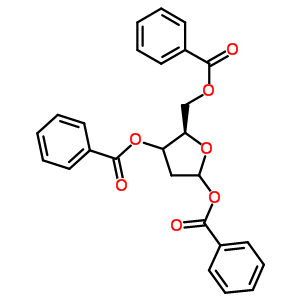 1,3,5-三-O-苯甲酰基-2-脱氧呋喃核糖结构式_145416-96-2结构式