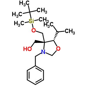 (4R,5s)-n-benzyl-4-(t-butyldimethylsilyloxymethyl)-4-hydroxymethyl-5-isopropyloxazolidineStructure,145452-01-3Structure (4R,5s)-n-benzyl-4-(t-butyldimethylsilyloxymethyl)-4-hydroxymethyl-5-isopropyloxazolidine Structure,145452-01-3Structure