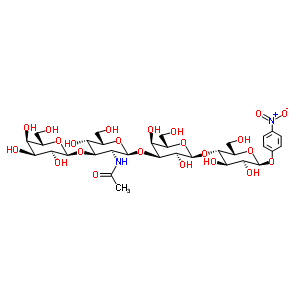 Gal beta(1-3)GlcNAc beta(1-3)Gal beta(1-4)Glc-beta-pNP结构式_148705-09-3结构式