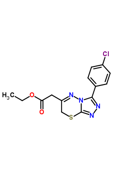 3-(4-氯苯基)-7H-[1,2,4]噻唑并[3,4-b][1,3,4]-6-噻二嗪]-乙酸乙酯结构式_150536-08-6结构式