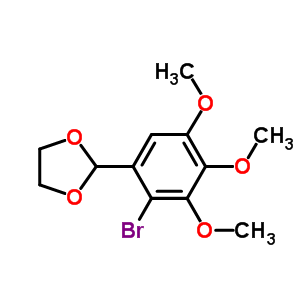 2-(2-溴-3,4,5-三甲氧基苯基)-1,3-二氧戊环结构式_151166-78-8结构式