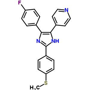 4-[4-(4-氟苯基)-2-[4-(甲基硫代)苯基]-1H-咪唑-5-基]吡啶结构式_152121-44-3结构式