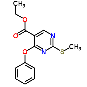 2-(甲基硫代)-4-苯氧基-5-嘧啶羧酸乙酯结构式_15400-46-1结构式