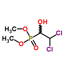 (8CI,9CI)-(2,2-二氯-1-羟基乙基)-磷酸二甲酯结构式_15501-45-8结构式