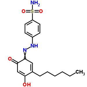 4-[2-(5-己基-2,4-二羟基苯基)二氮杂烯]-苯磺酰胺结构式_15598-35-3结构式
