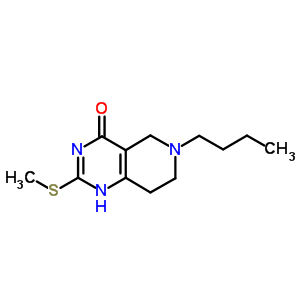 6-丁基-5,6,7,8-四氢-2-(甲基硫代)-吡啶并[4,3-d]嘧啶-4(3h)-酮结构式_15637-63-5结构式