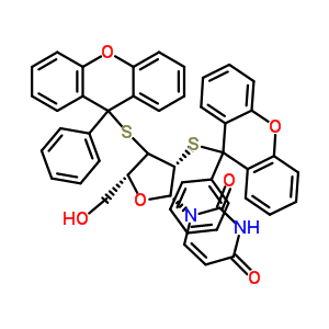 2’,3’-二(9-苯基氧杂蒽-9-基)二硫代尿苷结构式_156592-88-0结构式