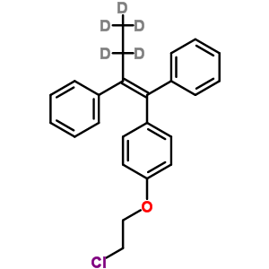 (Z)-1-[4-(2-氯乙氧基苯基]-1,2-二苯基-1-丁烯-4,4,5,5,5-d5结构式_157738-49-3结构式