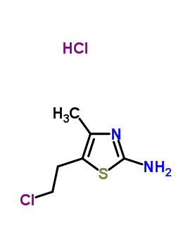 2-噻唑胺,5-(2-氯乙基)-4-甲基盐酸盐 (1:1)结构式_15913-44-7结构式 2-噻唑胺,5-(2-氯乙基)-4-甲基盐酸盐 (1:1)结构式_15913-44-7结构式