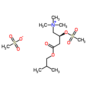(S)-肉碱甲磺酸酯异丁酯甲磺酸盐结构式_161886-59-5结构式