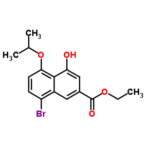 8-溴-4-羟基-5-(1-甲基乙氧基)-2-萘羧酸乙酯结构式_162147-17-3结构式