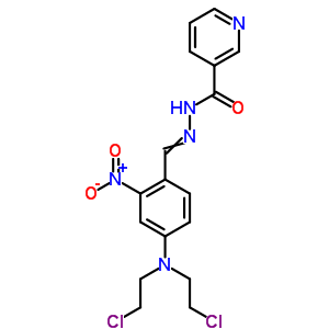 3-吡啶羧酸, 2-[[4-[双(2-氯乙基)氨基]-2-硝基苯基]亚甲基]肼结构式_16230-82-3结构式