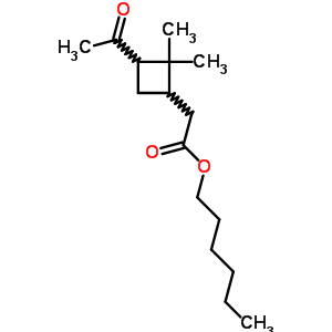 3-乙酰基-2,2-二甲基环丁烷乙酸己酯结构式_16978-09-9结构式