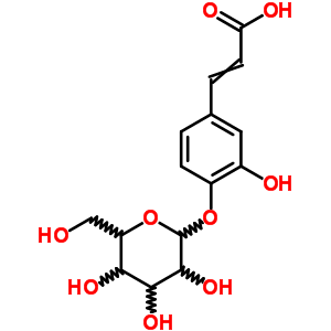 3-[4-(b-D-吡喃葡萄糖氧基)-3-羟基苯基]-2-丙酸结构式_17093-82-2结构式