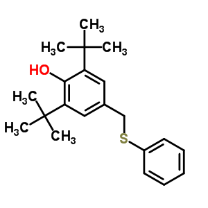2,6-双(1,1-二甲基乙基)-4-[(苯基硫代)甲基]-苯酚结构式_17258-84-3结构式