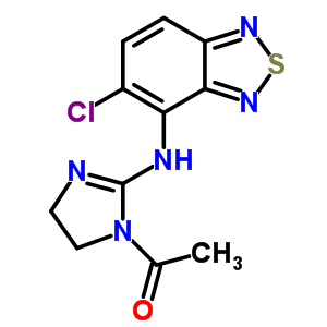 1-[2-[(5-氯-2,1,3-苯并噻二唑-4-基)氨基]-4,5-二氢-1H-咪唑-1-基]乙酮结构式_173532-15-5结构式