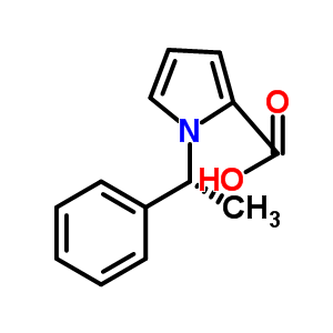 (R)-1-(1-苯基乙基)-1H-吡咯-2-羧酸结构式_173989-76-9结构式