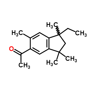 1-(1-乙基-1,3,3,6-四甲基-2H-茚-5-基)乙酮结构式_17610-17-2结构式