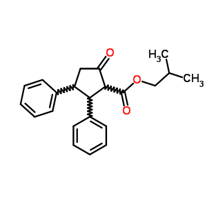 5-氧代-2,3-二苯基环戊烷羧酸 2-甲基丙酯结构式_1772-56-1结构式