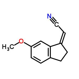 2-(6-甲氧基-2,3-二氢茚-1-基)乙腈结构式_178676-72-7结构式