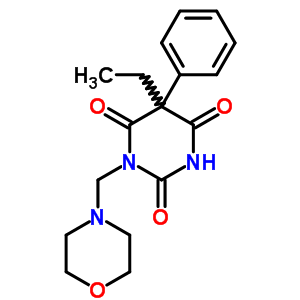 5-乙基-1-(吗啉甲基)-5-苯基-巴比妥酸结构式_18009-29-5结构式