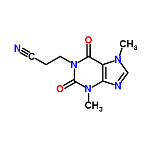 3-(3,7-二甲基-2,6-二氧代-嘌呤-1-基)丙腈结构式_1811-39-8结构式