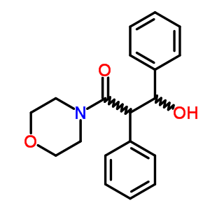 3-羟基-1-吗啉-4-基-2,3-二苯基-丙烷-1-酮结构式_18124-91-9结构式